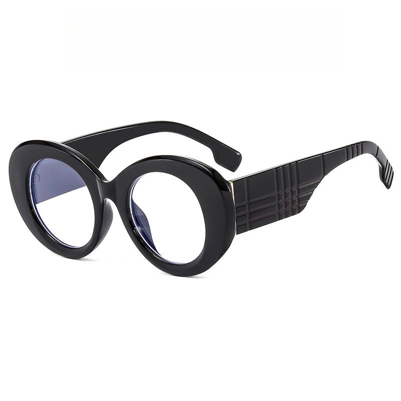 

Big Frame Black Round Fashion Ladies Sunglasses Vintage Personality Design Street Party Stage Accessories