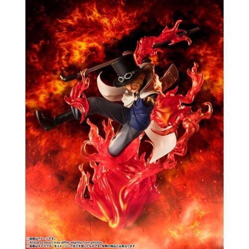 TAMASHII NATIONS Figuarts ZERO ONE PIECE Super Fierce Battle Sabo - Fire Fist Checkmate Rook - Approx. 190mm PVC & ABS Painted Complete Figure