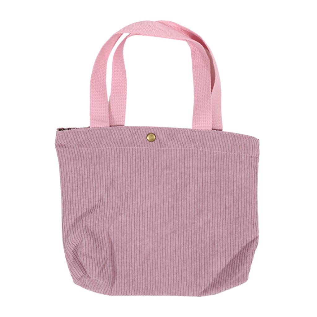 Women's Shoulder Shopper Bag Solid Color Daily Commuter Food Container Storage Bags Stripe Tote Handbags Simple Lunch Bag