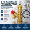 PRV Pressure Relief Valve Brass Solar Water Heater Valve Durable Pressure Reducing Valve  Home