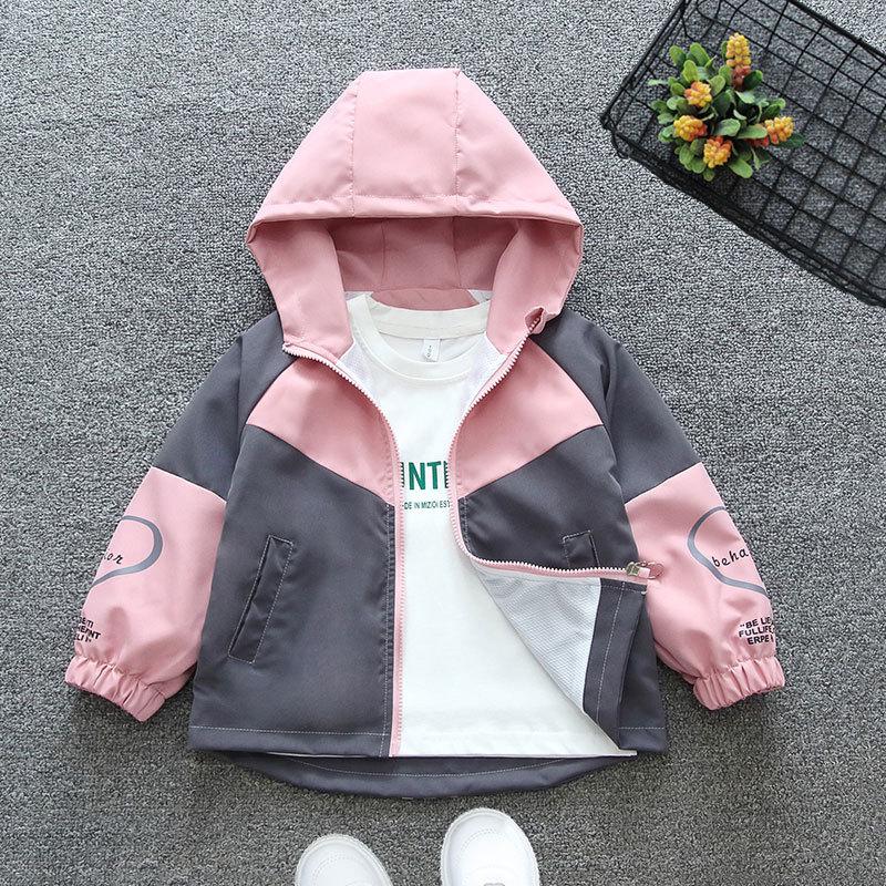Boys' Color Blocked with Stripes Hooded Coats for Children Aged 3-10 Boys Girls In Spring  Autumn