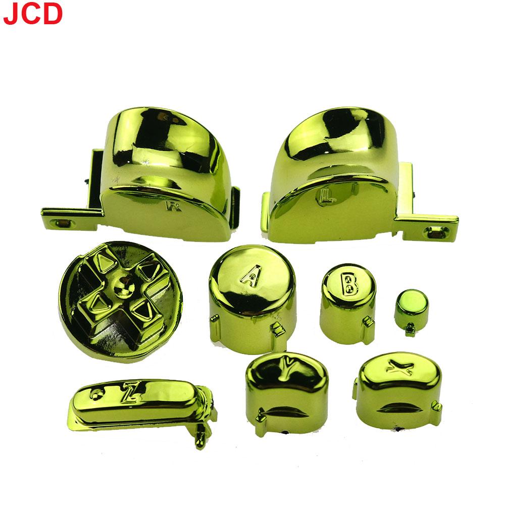

JCD 1set Electroplating Button Keys ABXY Z Keypads L R Buttons For Gamecube NGC Game Controller Replacement Accessories зелёный