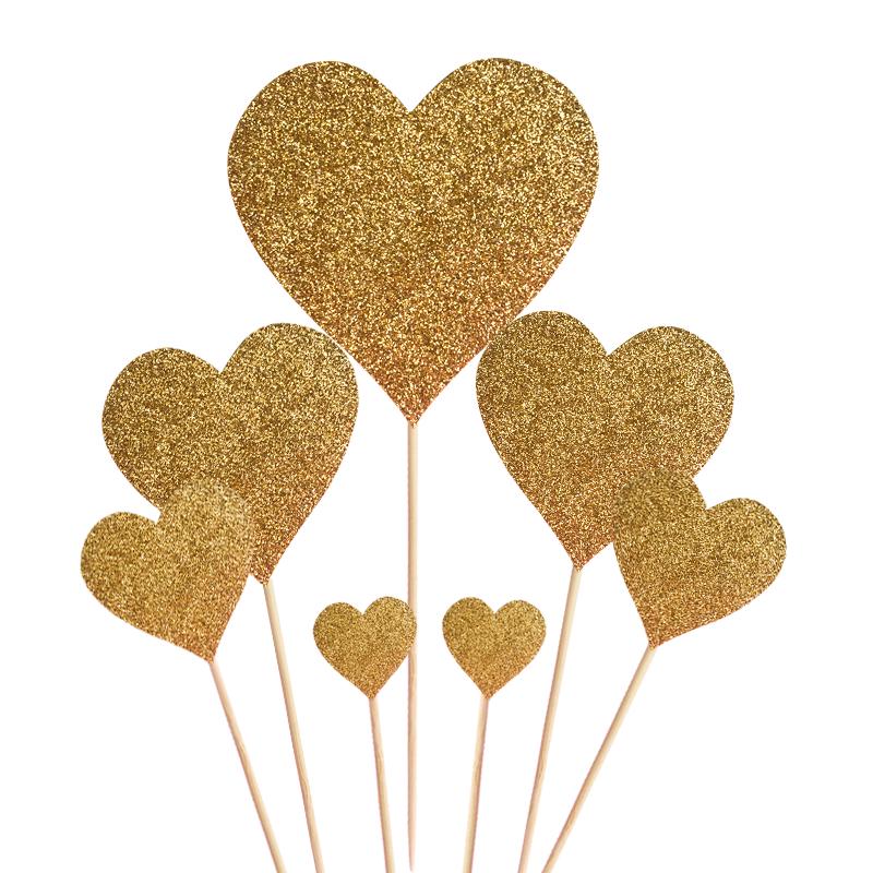 Heart Cake Topper: Bright Red, Perfect for Birthdays, Weddings, and Valentine's Day.