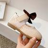Girls' Sandals Summer New Knitted Mesh Breathable Princess Shoes Butterfly Bow Baotou Hollow Soft Bottom Single Shoe
