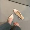 Fashion Hot Selling 2025 New Summer Pointed Toe Women Flats Sandals Fashion Shallow Slip On Singbacks Mules Party Dress Shoes for Ladies