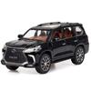 Usjp2 1/24 Lexus LX570 SUV Alloy Car Model Diecasts Metal Off-road Vehicles Car Model Simulation Sound and Light Kids Toys Gift