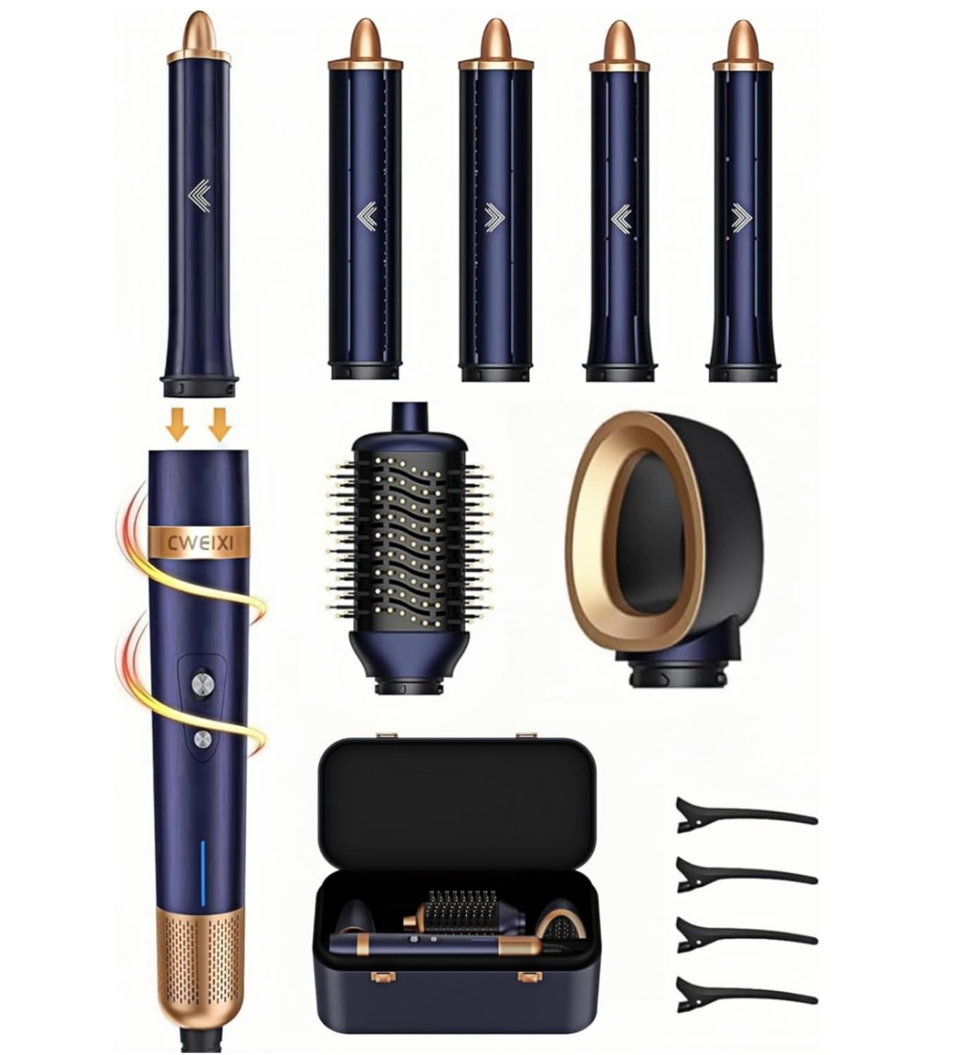 

Щипцы для завивки RPM с ионизацией воздуха для коротких и средних волос Новые цвета Цвет листа Включает хранение Гарантия 6-в-1 Высокая мощность 110 000 Об/мин, 1200 Вт,