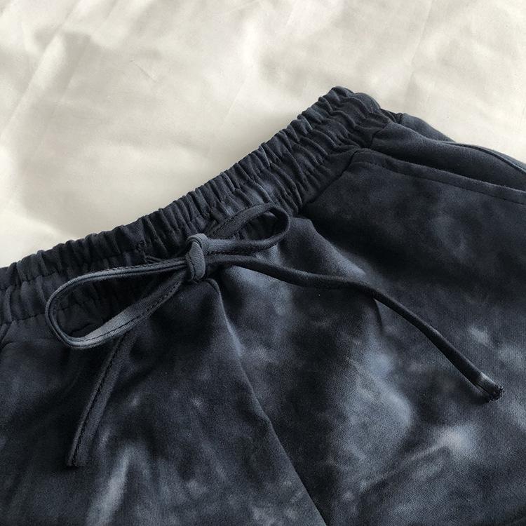 Summer 2026 Women's Plus Size Tie-Dye Wide-Leg Shorts: Casual and Sporty
