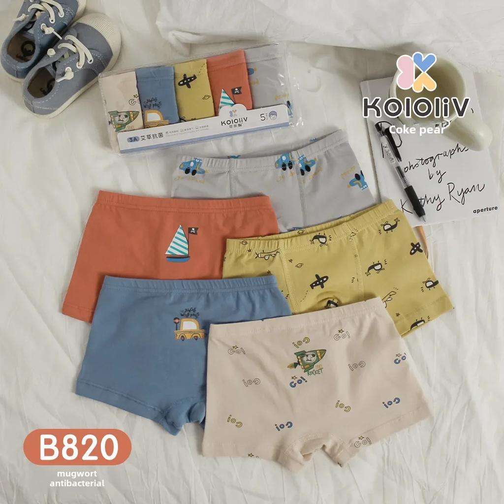 Coke Pear Jungen-Boxershorts aus Baumwolle – Mittelhohe Unterwäsche für Schüler und Kleinkinder