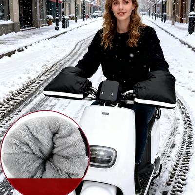 Gants de guidon Vélo Manchons de guidon chauds Hiver Vélo Manches de guidon Pour vélo Motoneige Moto Scooter Cyclisme Hiver
