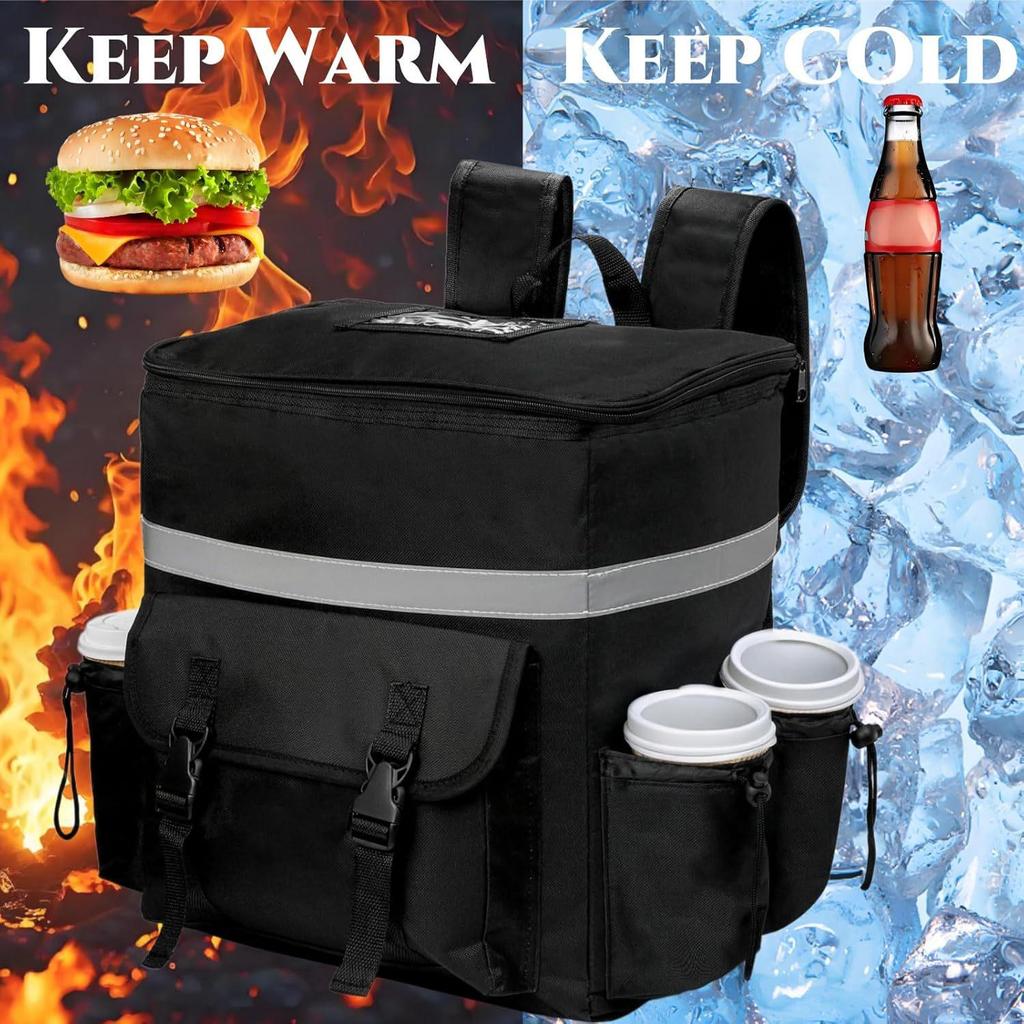 Stylish Insulated Backpack for Food and Pizza Delivery