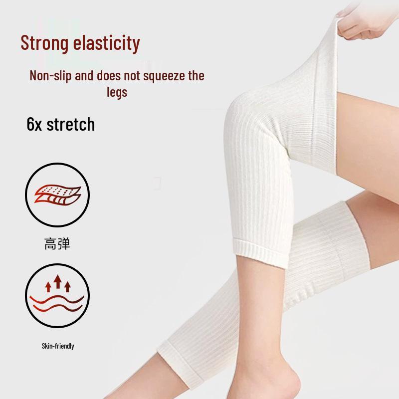 Warm Cashmere Temperature-Sensing Knee Pads for Cold Leg Relief, Thickened Design, Ideal for Hiking & Cycling In Autumn/Winter