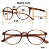 [Netmeganecom] Reading Glasses with Aspherical Lenses for Enhanced Contrast [cf5048c2pc0.00as] Blue Light Cut PC Glasses, Frame Color: Brown