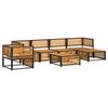 VidaXL Salon de jardin avec coussins 7 pcs bois massif d'acacia, ensemble de canapés d'extérieur, canapé modulable 3214911