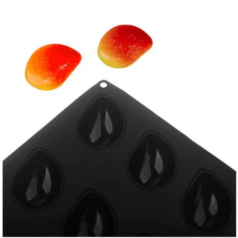 Moule en Silicone 12 cavités pour Gâteaux Mousse Mangue Moule en Silicone Forme Fruit pour Chocolat Moule en Silicone pour Pâtisseries Françaises