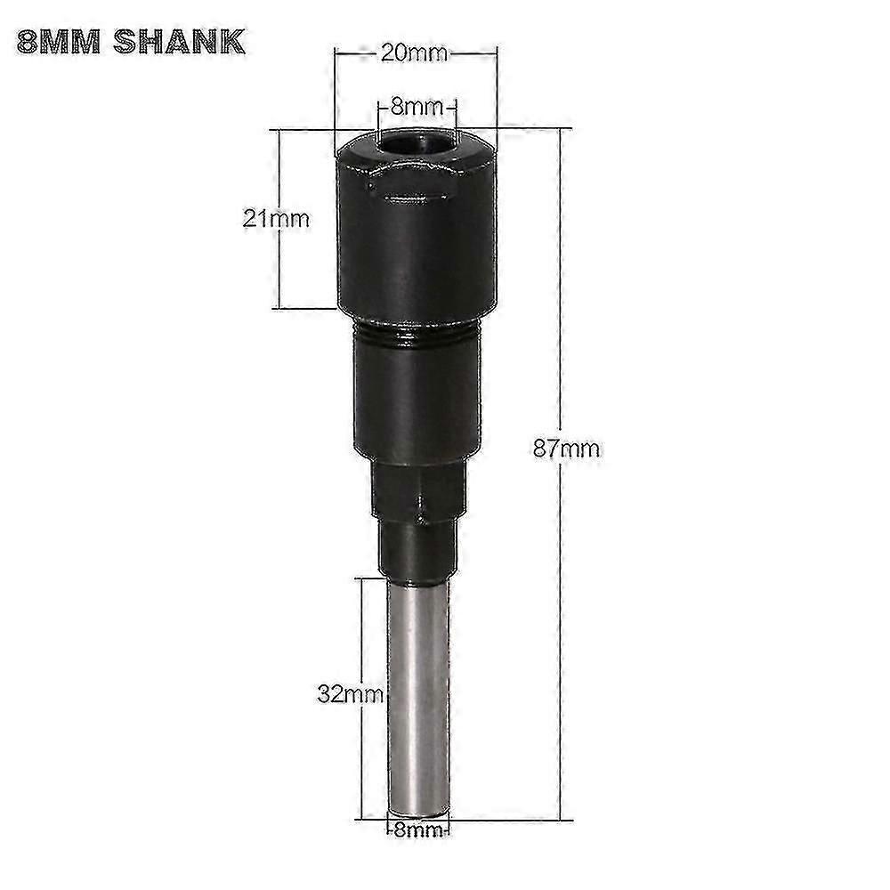 8mm Shank Router Bit Extension Rod Collet Engraving Machine Extension Milling Cutter For Wood