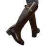 Foreign Trade, European and American Style Round Head Rear Zipper Knight Boots, New Temperament Tall Knight Boots for Women In Autumn and Winter