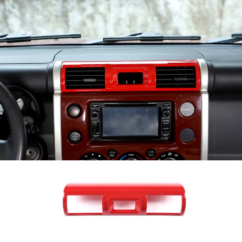

ABS Red For Toyota FJ Cruiser 2007-2026 Car Center Control Dashboard Steering Wheel Door Decoration Sticker Car Accessories