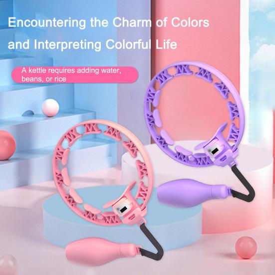 Smart Weighted Fitness Hoop with Counter Adults Weight Loss Fat Burning Waist Toning Fitness Circle Women Men Strengthening Waist Exercise Ring