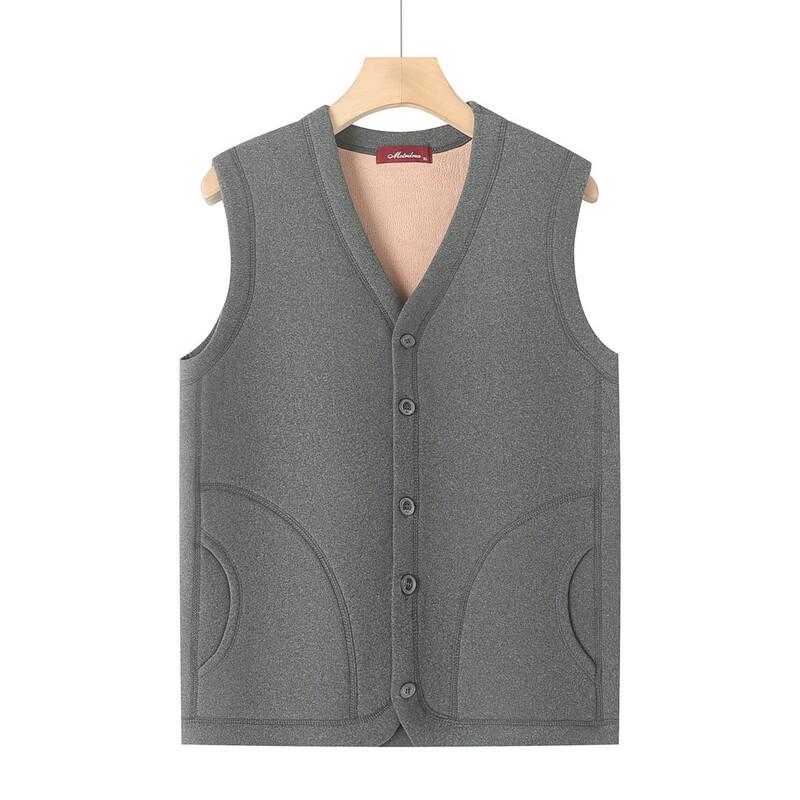 YUZHAOLIN Men's Fleece Lined Thermal Cardigan Vest
