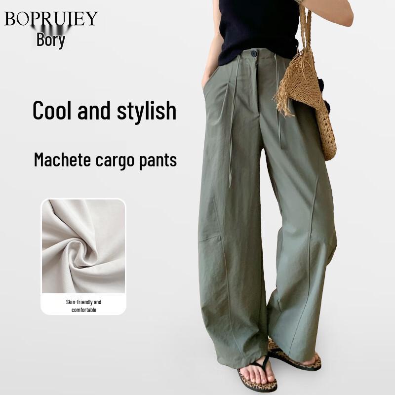 Boru 2025 Autumn Wide-Leg Cargo Pants