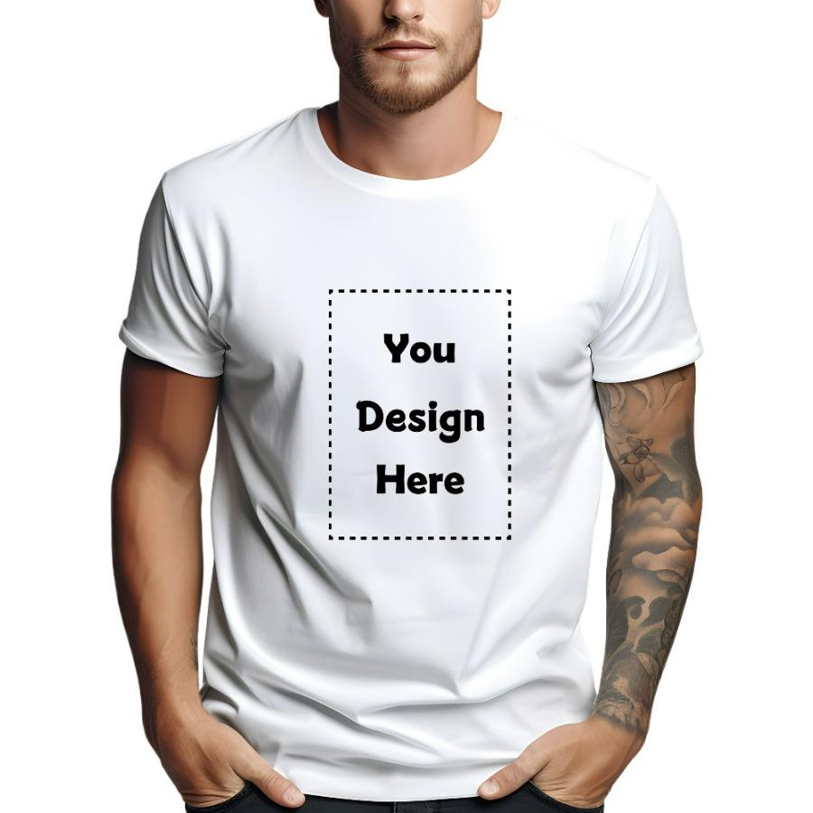 Customizable Mens 100 cotton TShirt Machine Washable  Dry Cleanable Custom Design for Casual Outings Custom T Shirt