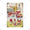 Tin Sign Japanese Style Food Beer Condiment Brand  Metal Tin Signs Retro Vintage Plaque Metal Plate For Kitchen Home Wall Decor