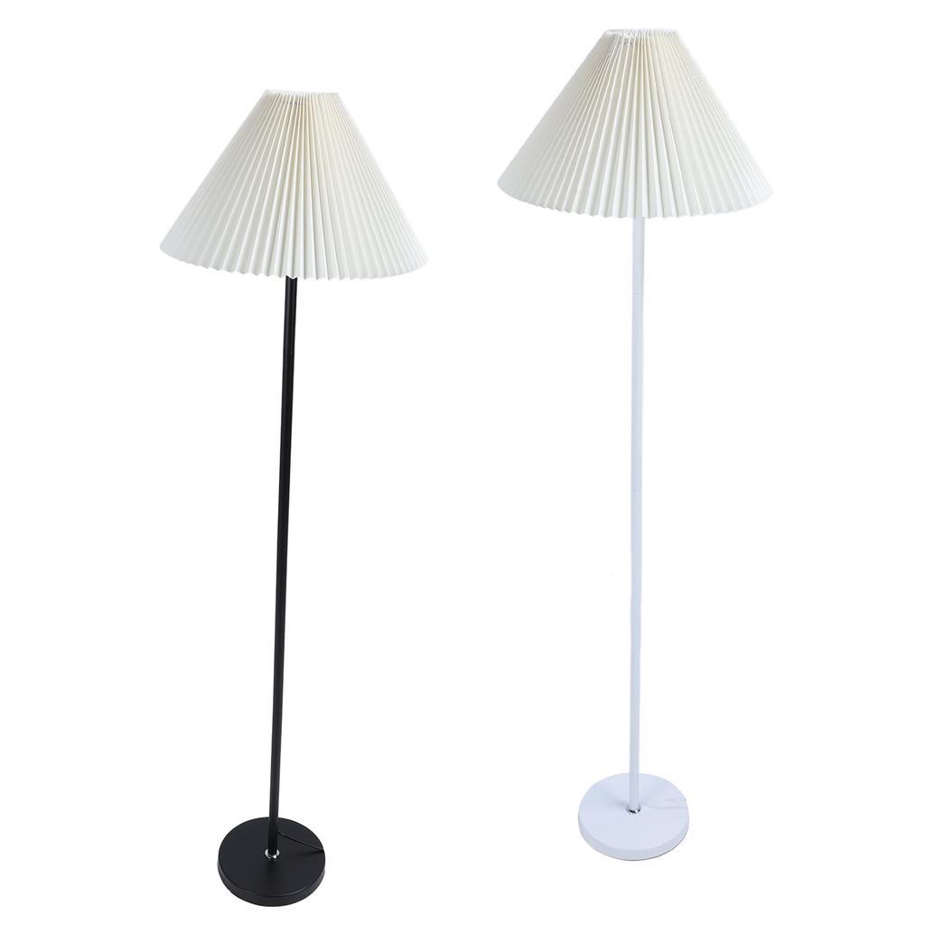 Modern Floor Lamp Multipurpose Stylish Minimalist Fabric Round Lamp Shade Standing Lamp for Living R