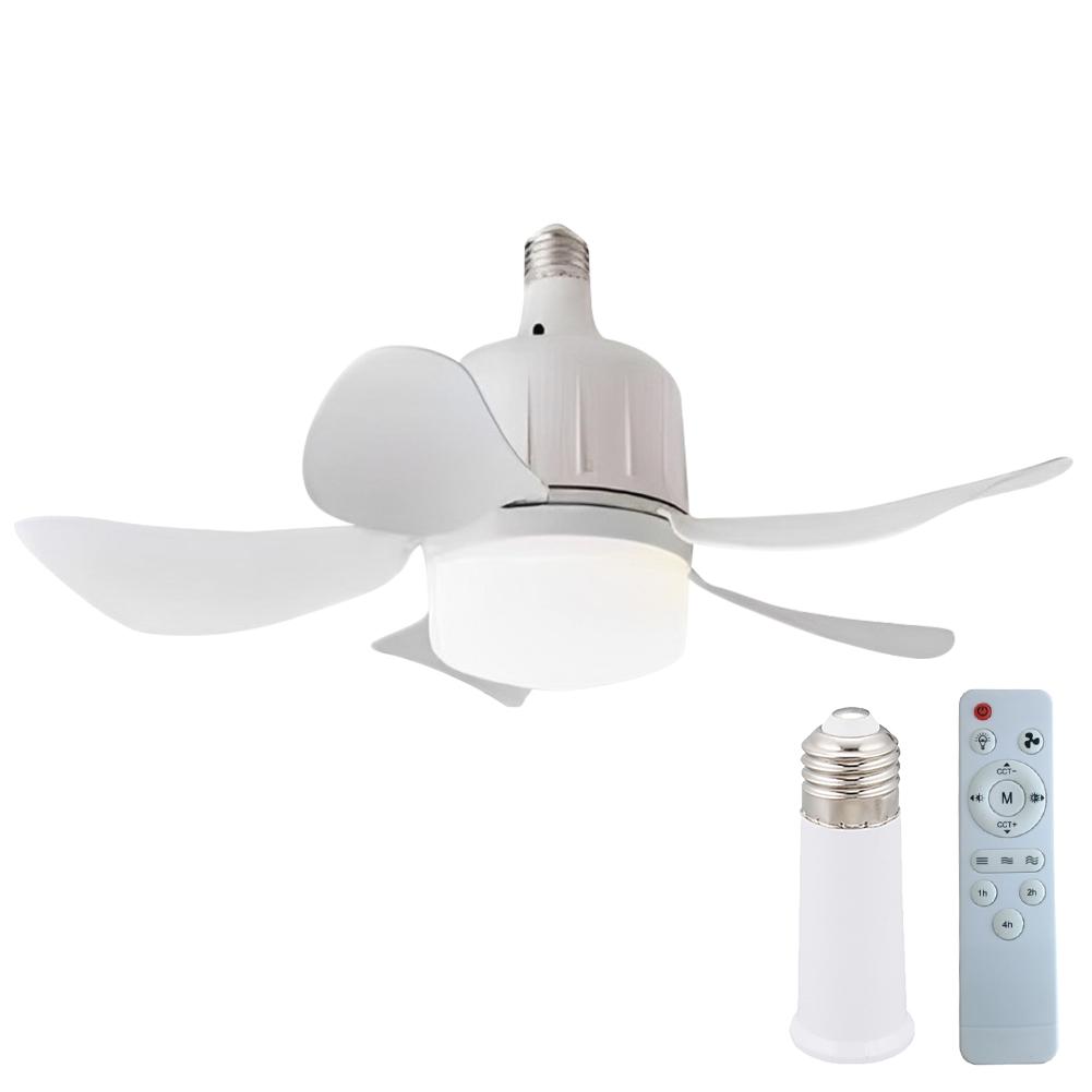 Ceiling Fan Light Lamp E27 Base Wireless Remote Control LED Bulb Ceiling Fan Replacement for Bedroom Living Room Kitchen Balcony
