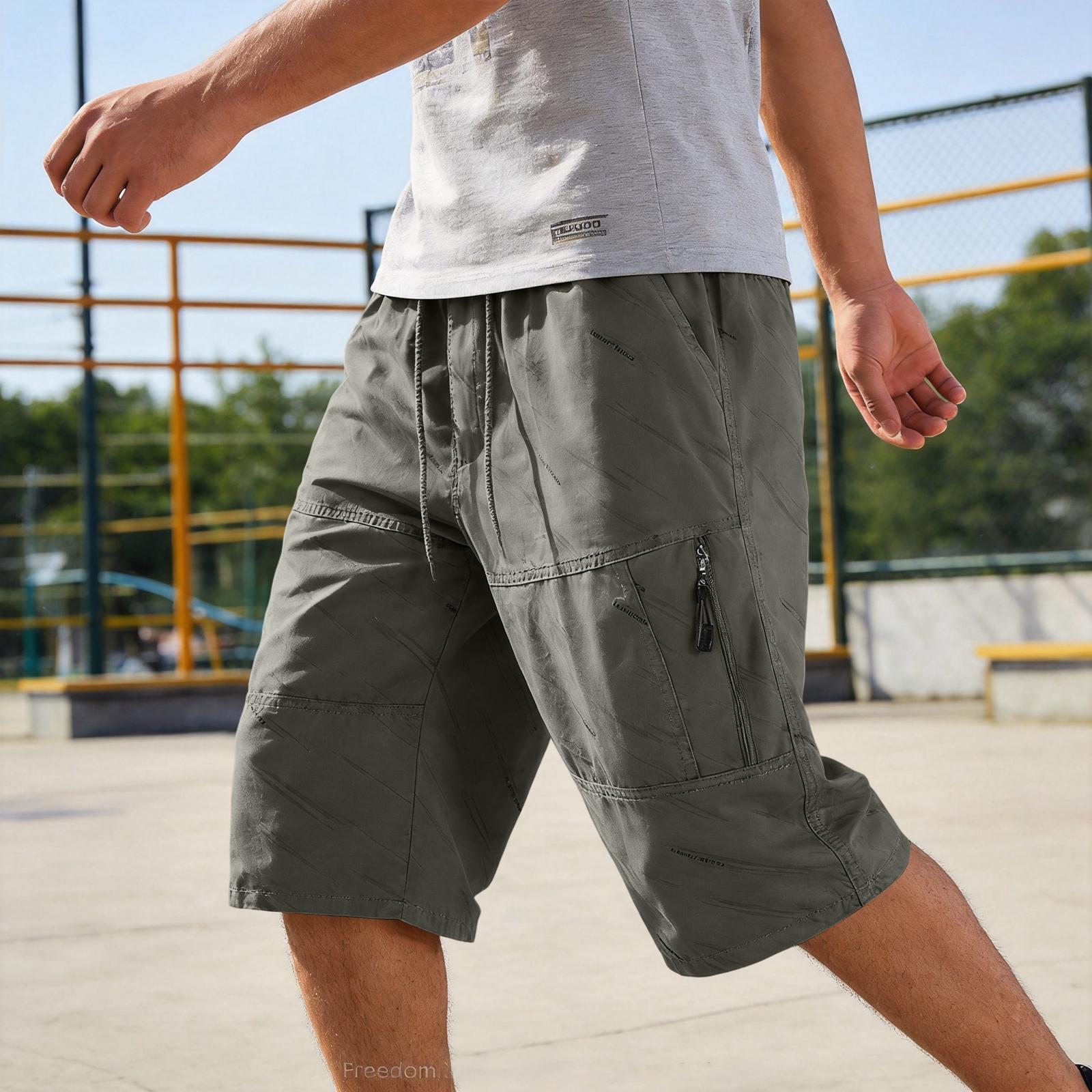 

Men s Casual Pants, Summer Lightweight Beach Shorts, Three-quarter Length Shorts XXL