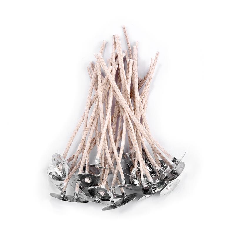 30 Stück/Set Original Rauchfreie Kerzendochte Sojawachs-Kern Gewebter Baumwollkern Kerosinlampe Wachslinie Holz-Zubehör Kerzenherstellung