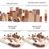 Fun Wooden City Transportation Train Track Assembly Building Blocks Kid Toy Set For Toddlers And Early Education