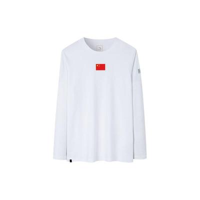 Anta Champion Sports Culture Series SS22 Flag Patch Rundhals Langarm Sweatshirt Herren Oberteile Weiß 152250401-1
