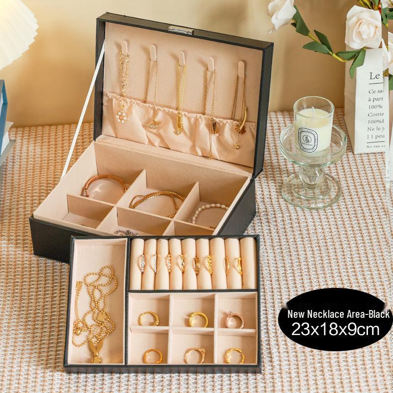 Locked Multi-Layer Jewelry Organizer: Anti-Oxidation Storage for Earrings, Necklaces, and Rings