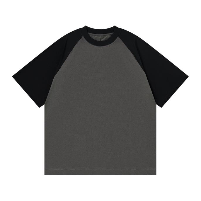 

Женская футболка большого размера с рукавами реглан в стиле ретро, с цветными блоками, из ледяного хлопка XS (80-100 jin)