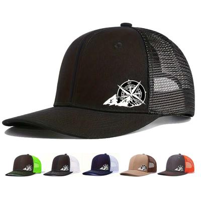 Unisex Compass Mountain Embroidery Hip-hop Hats Spring Autumn Outdoor Adjustable Casual Baseball Caps Sunscreen Hat
