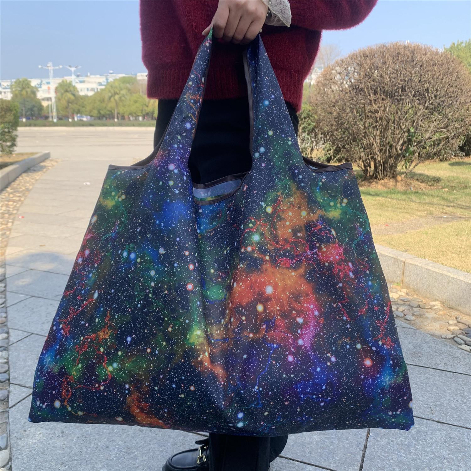 Складная большая сумка для покупок, моющаяся, многоразовая, удобная в переноске, вместительная сумка, пчела, медведь, кошка, цветочный узор