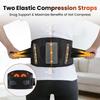 Cordless Heated Vibration Waist Belt Massager Lumbar Decompression Lower Back Brace Muscle Relax Support for Back