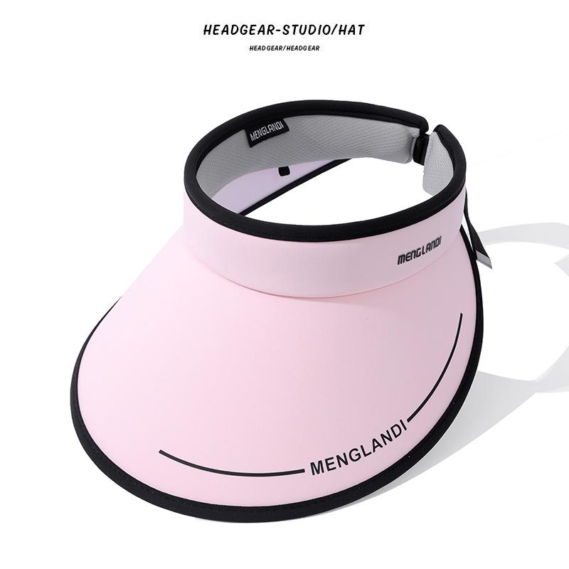 New Sunscreen Hat Summer UV Protection Large Brim Sun Hat Headband Empty Top Hat Sun Hat Face Cover Versatile