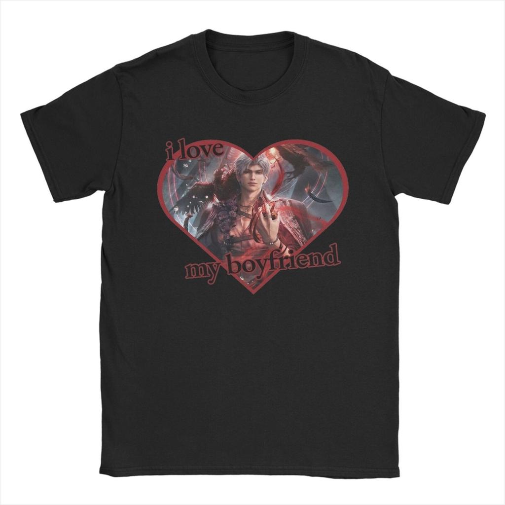 Men T-Shirt Love And Deepspace Rafayel Caleb Zayne Vintage 100% Cotton Tee Shirt Short Sleeve T Shirt Round Neck Clothes 4XL 5XL
