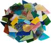 Rurumi Stained Glass Scraps Assortment Set - Random Colors, Random Sizes, Mosaic Glass Pieces, Irregular Shapes, Material for Tile DIY (2kg)