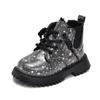 Girls' Fashion Martin Boots, Winter New Arrivals Children's Fleece-lined Boots, Versatile Soft-Sole Warm Low-Cut British Style Boots.