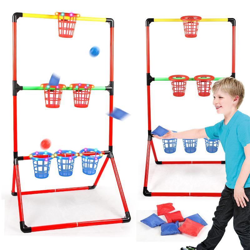 Lighting Basket Sandbag Throwing Game Set Double Battle Indoor Outdoor Sports Toys