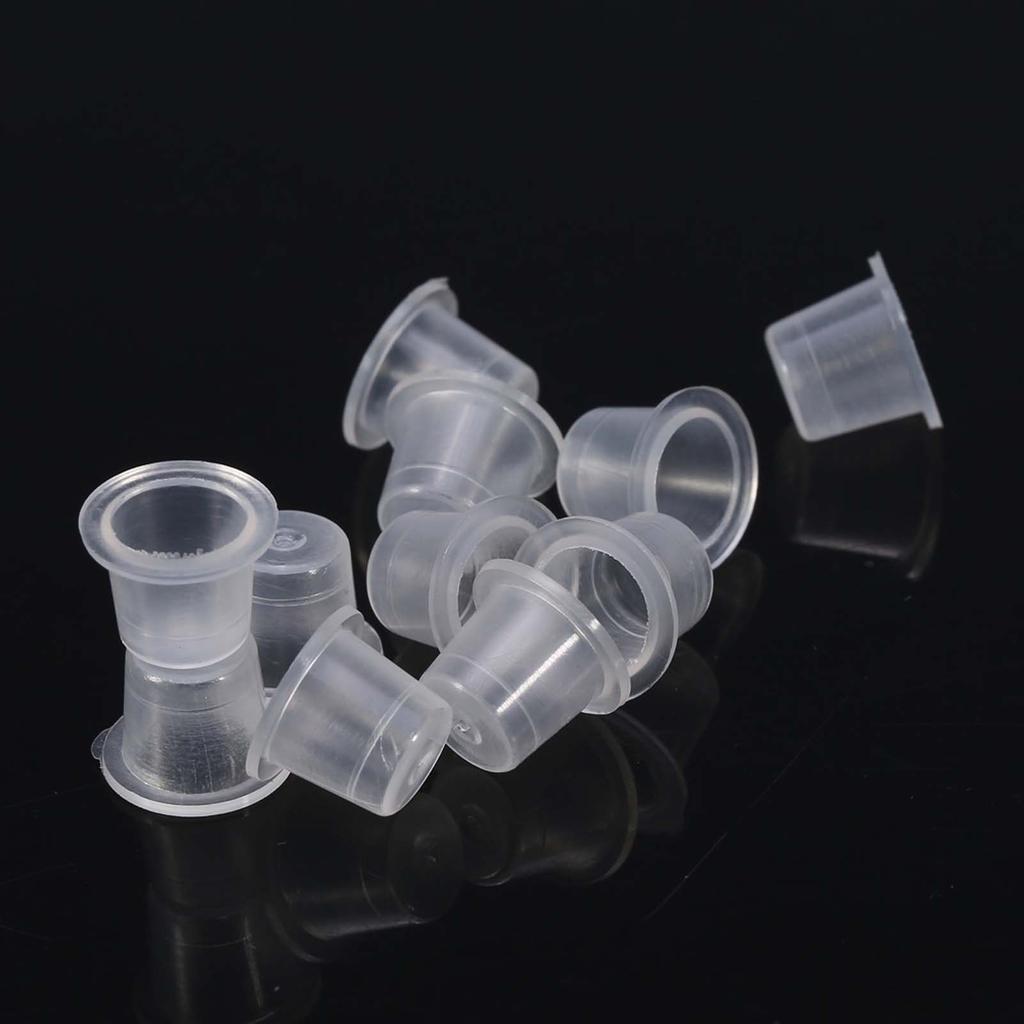 1000Pcs Bag Tattoo Ink Caps Cups Plastic Pigment Storage Container Holder Accessories (S)
