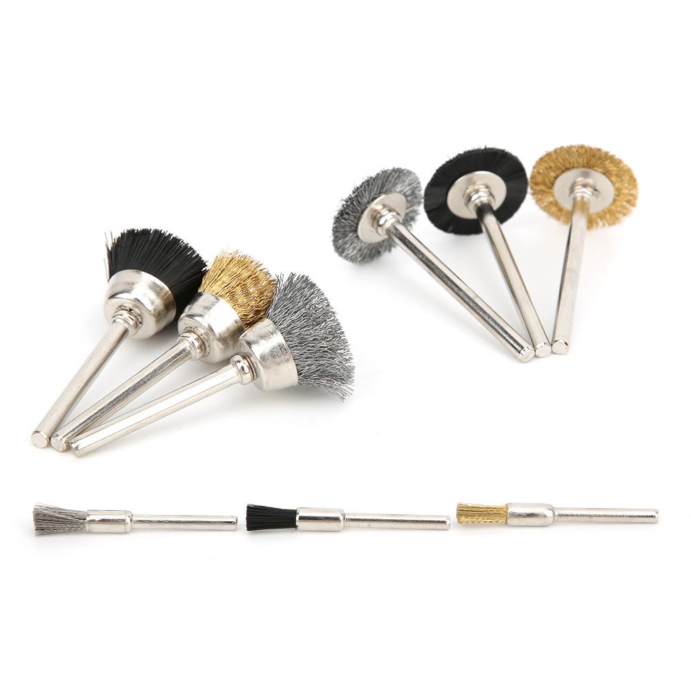 18pcs Aluminum Wire Wheel Cup Brush Polishing Set for Electric Grinder Rotary Tool
