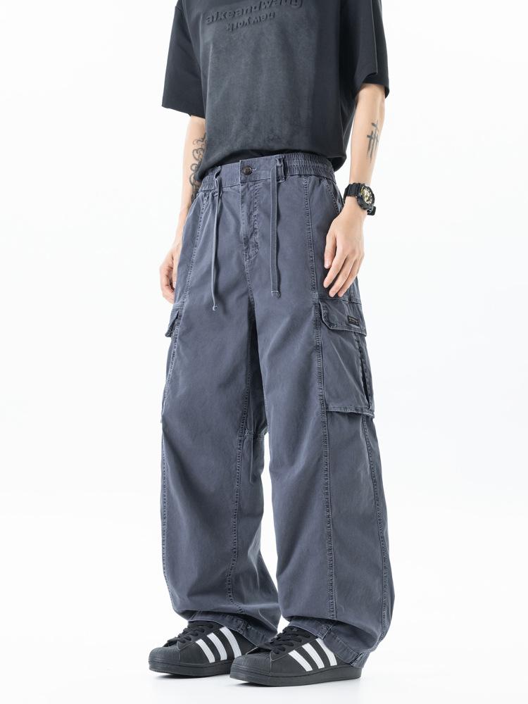 Men's new loose Japanese functional wind casual trendy brand multi-pocket overalls for