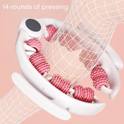 Leg Massage Roller Anti-Cellulite Lymphatic Drainage Deep Tissue Therapy Thighs Arm Back Shoulder Muscle Relaxation Massage Tool with 14 Rollers
