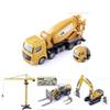 Classic Simulation Alloy Engineering Car Model Toy Set For Kids With Excavator
