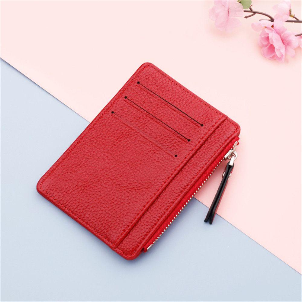 Women's Ultra-thin Card Holder Korean Coin Purse Zipper Card Holder Candy Color Bus Student Bank Card Holder Dollar Bag