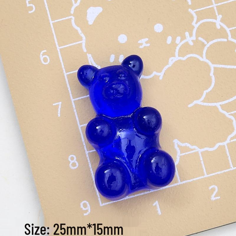 Large Translucent Bear Cartoon Cream Resin Charms for Crocs & DIY Jewelry Hair Clip Accessories